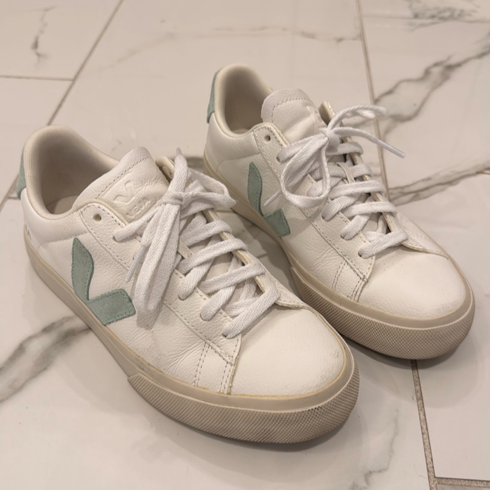 Veja Campo Leather White Matcha Sneakers 7